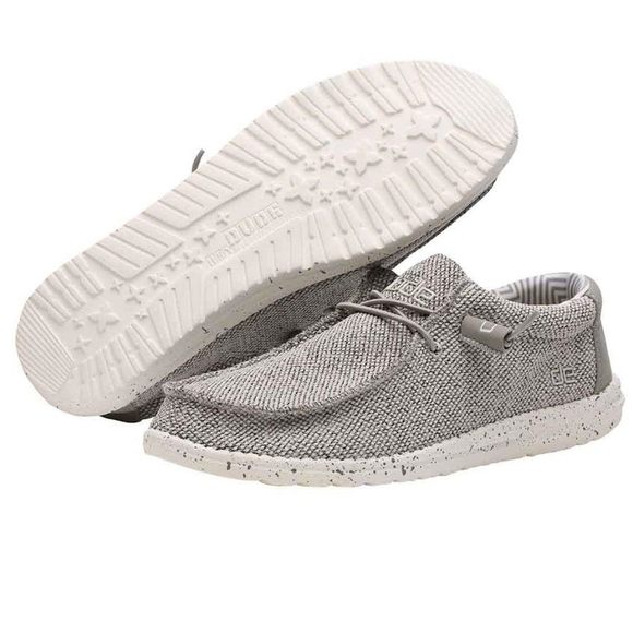 HEY DUDE MEN'S WALLY SOX ASH SIZE 12 | MEN’S SHOES | MEN'S LACE UP LOAFERS - Picture 4 of 6